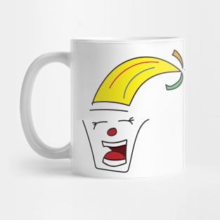 Hand drawn laughing clown Mug